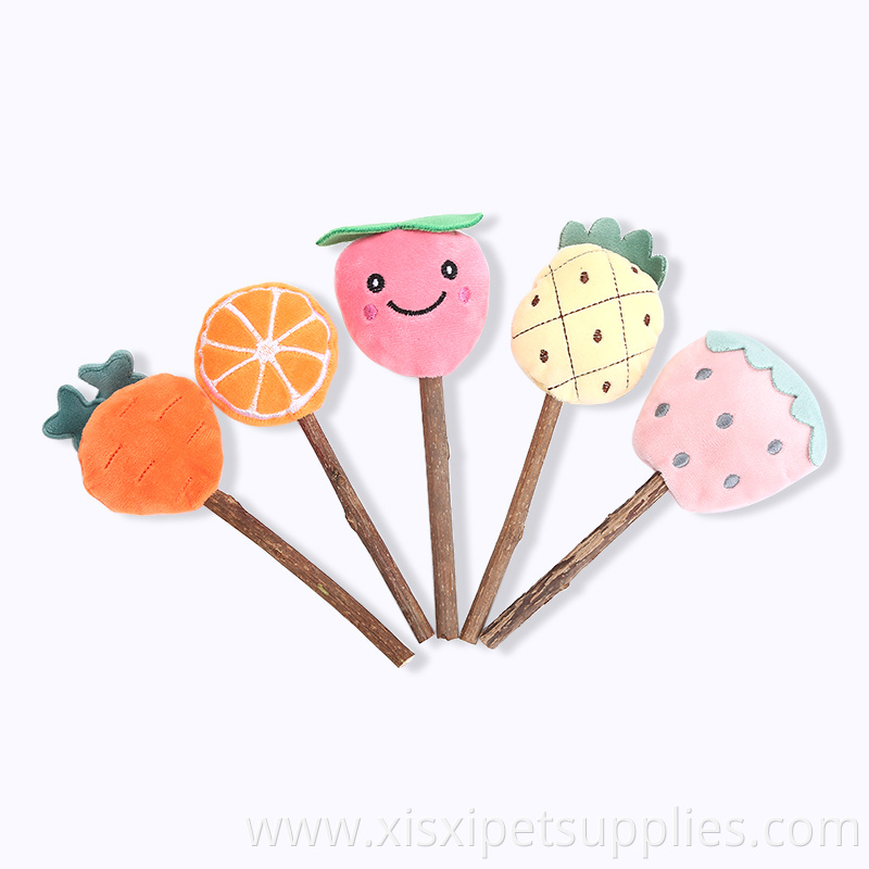 cute matatabi catnip plush lollipop with built-in bells plush cat toy